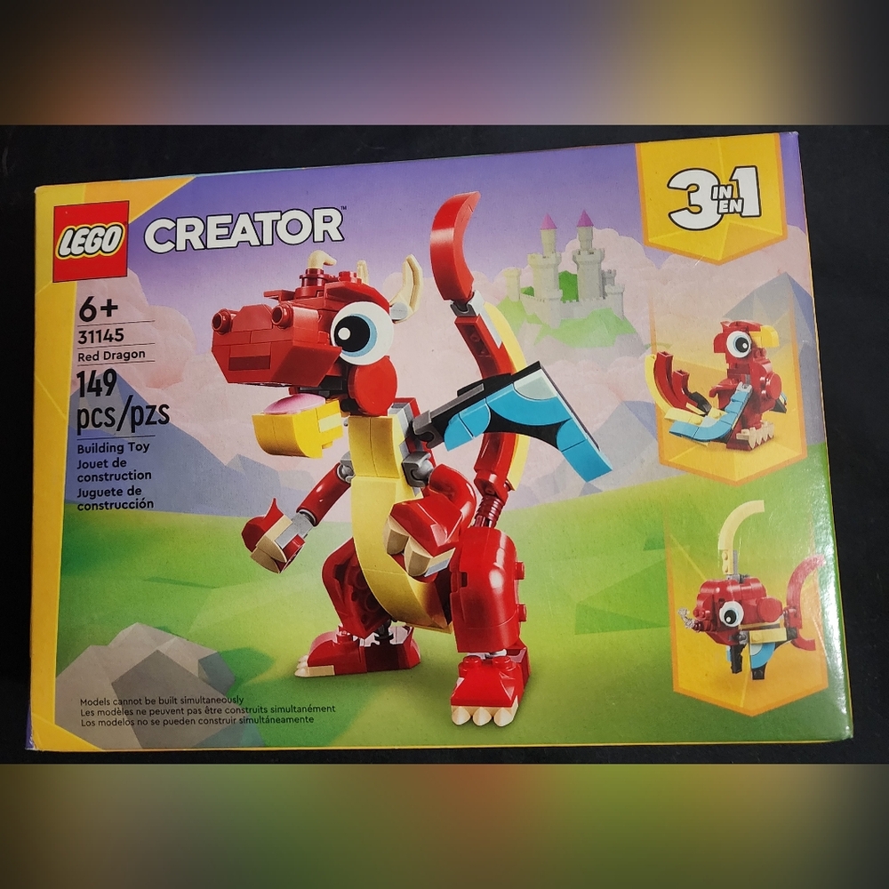 3-in-1 Red Dragon Lego Building Set #31145
